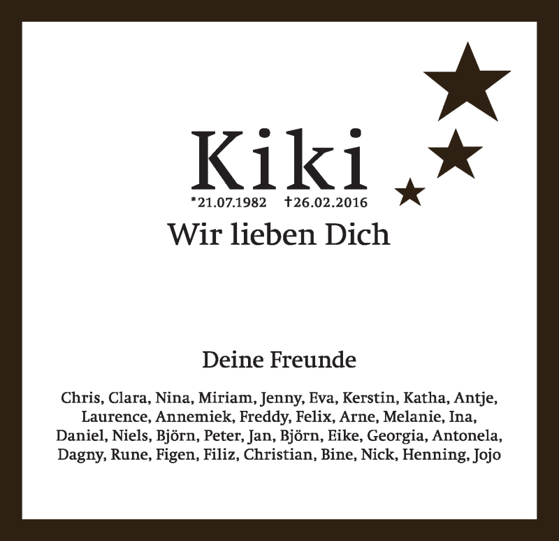 Traueranzeige von Anna-Kathrin Finger von WESER-KURIER