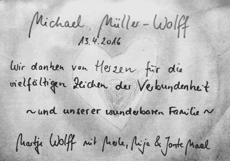  Traueranzeige für Michael Müller-Wolff vom 15.04.2017 aus WESER-KURIER