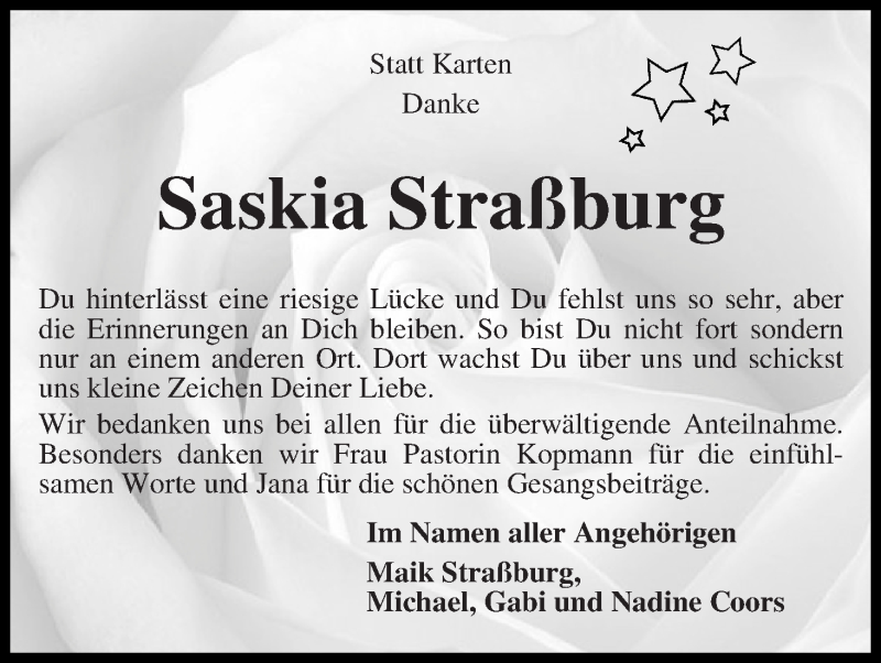  Traueranzeige für Saskia Coors vom 23.06.2018 aus WESER-KURIER