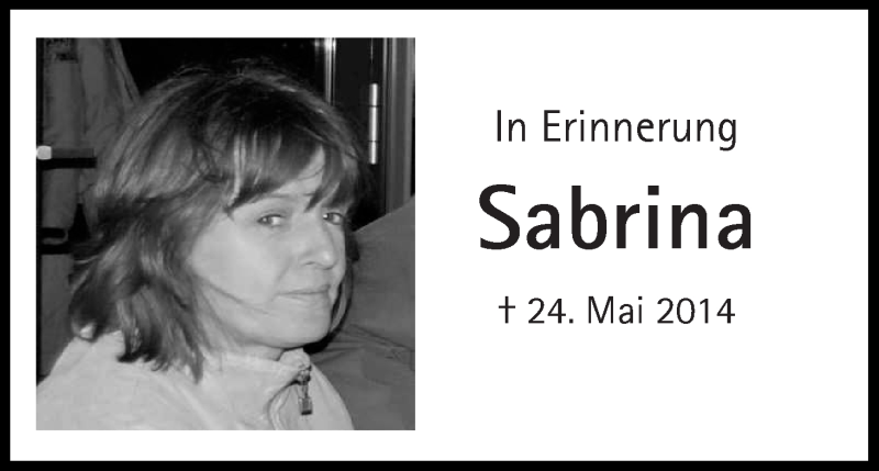 Traueranzeige für Sabrina Sonnabend vom 24.05.2019 aus WESER-KURIER