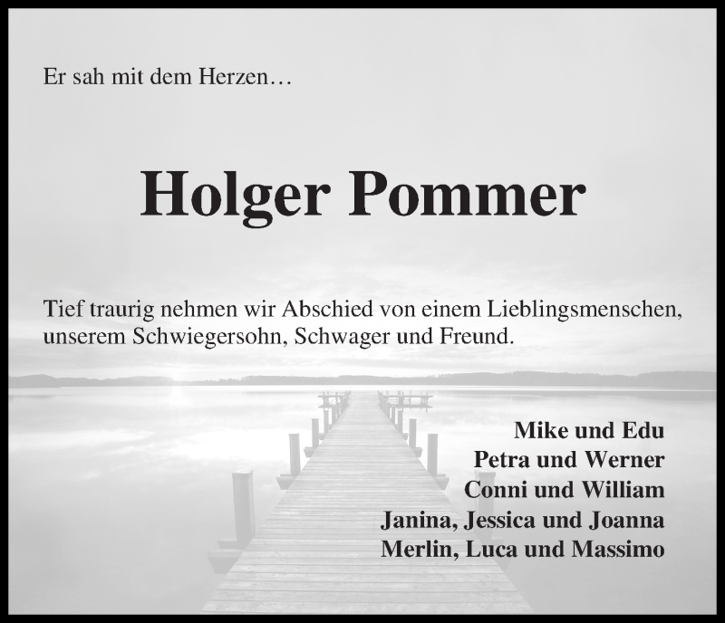  Traueranzeige für Holger Pommer vom 15.06.2019 aus WESER-KURIER