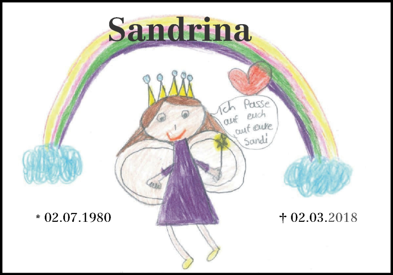  Traueranzeige für Sandrina Lutz vom 02.03.2019 aus WESER-KURIER
