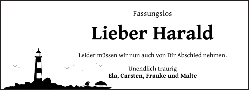  Traueranzeige für Harald Buch vom 14.11.2020 aus WESER-KURIER