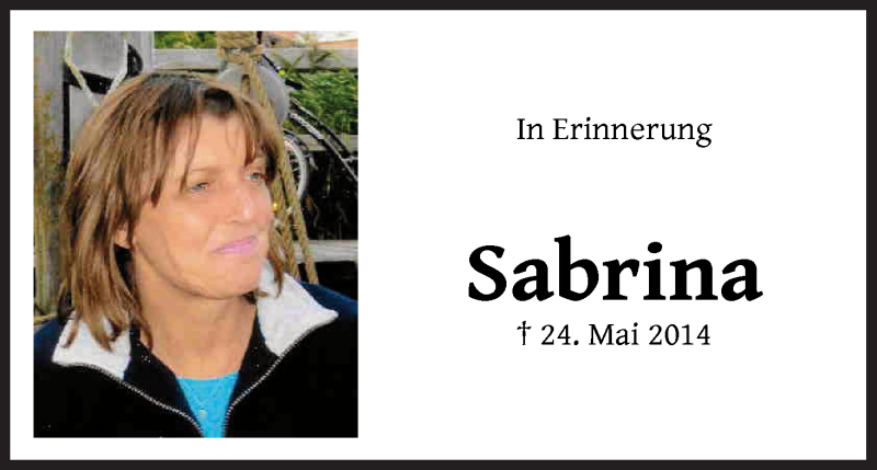  Traueranzeige für Sabrina Sonnabend vom 23.05.2020 aus WESER-KURIER