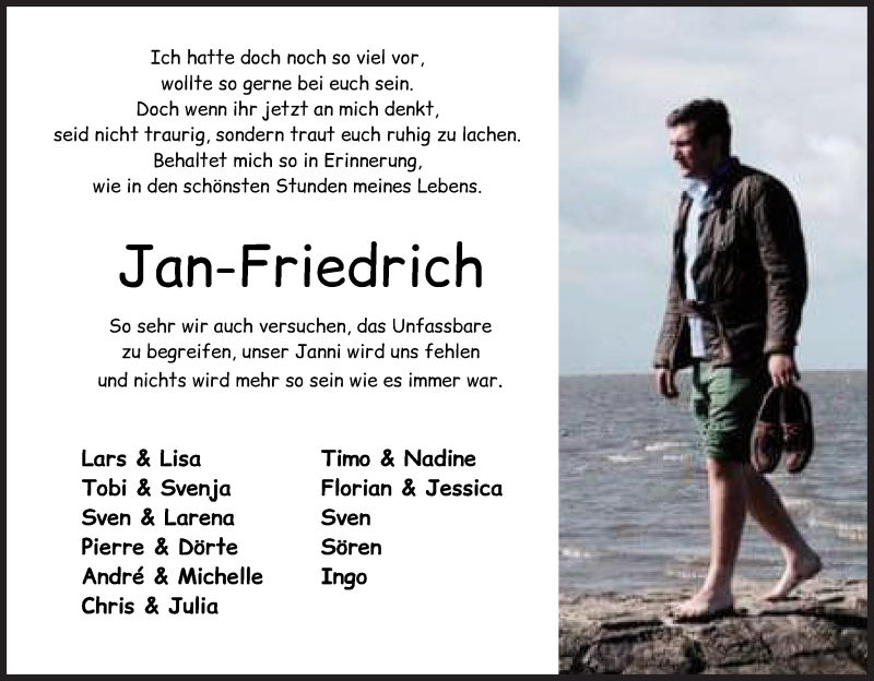  Traueranzeige für Jan-Friedrich Garbade vom 19.06.2020 aus Osterholzer Kreisblatt
