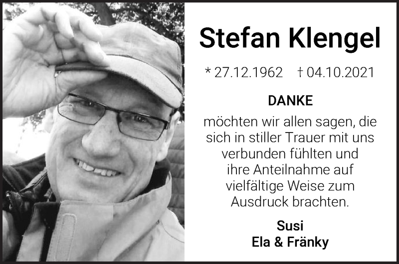  Traueranzeige für Stefan Klengel vom 30.10.2021 aus WESER-KURIER