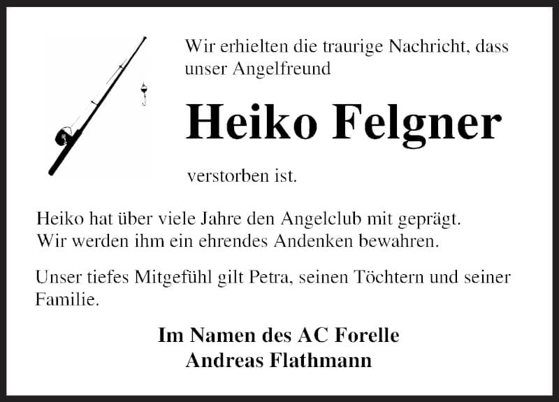  Traueranzeige für Heiko Felgner vom 18.09.2021 aus Osterholzer Kreisblatt