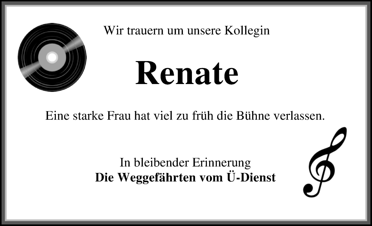 Traueranzeige für Renate Wolter-Seevers vom 03.09.2022 aus WESER-KURIER