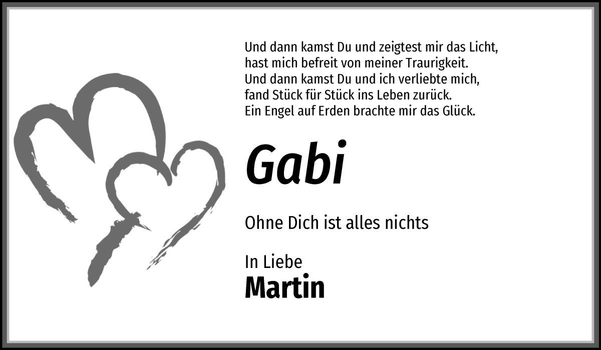 Traueranzeige von Gabi Pociuch von Osterholzer Kreisblatt