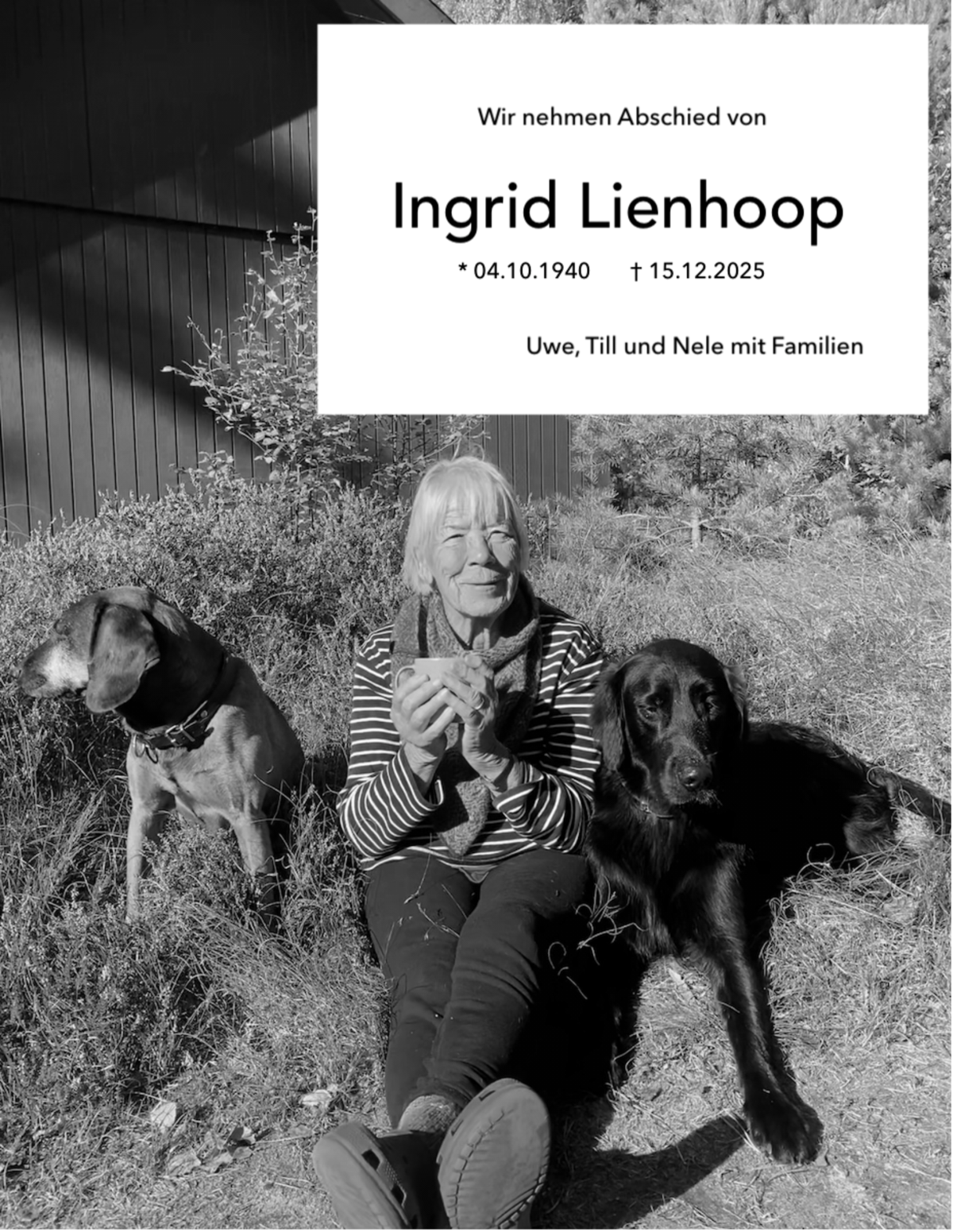 Traueranzeige von Ingrid Lienhoo von Achimer Kurier/Verdener Nachrichten