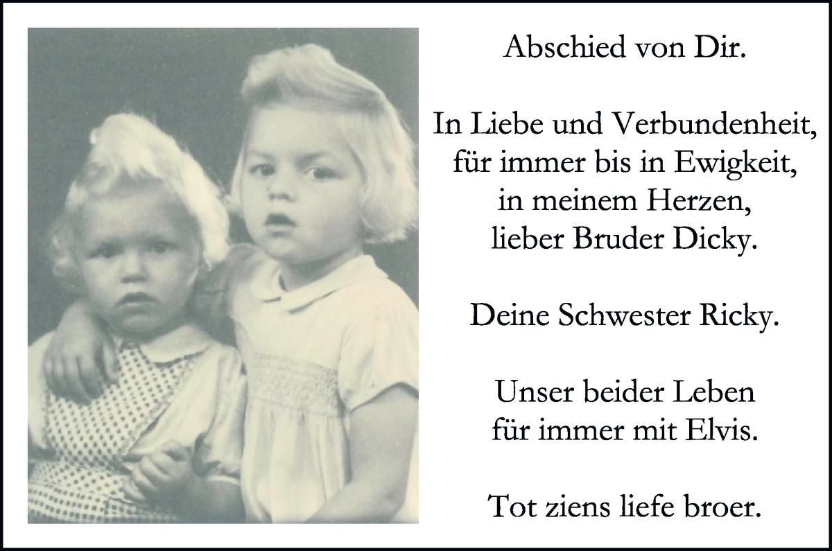 Traueranzeige von Dicky  von WESER-KURIER