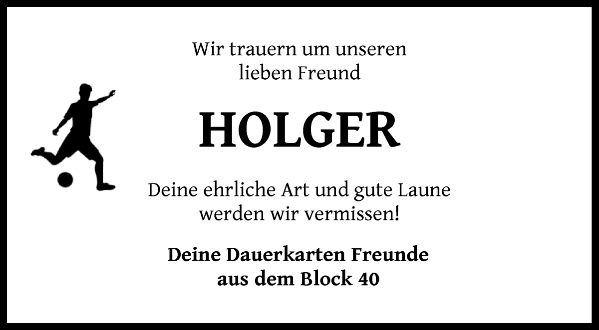 Traueranzeige von Holger Harms von WESER-KURIER