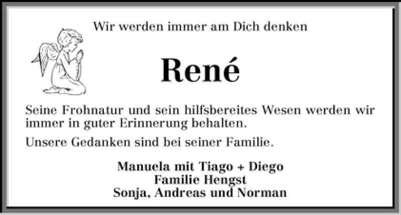  Traueranzeige für René Komm vom 06.10.2011 aus WESER-KURIER