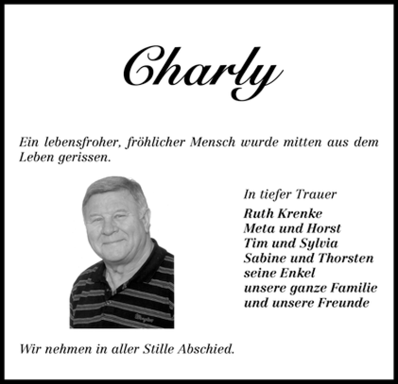  Traueranzeige für Karl-Heinz Krenke vom 08.08.2012 aus WESER-KURIER